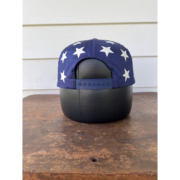 Vintage Freedom Machines Patriotic Snapback Hat With American Flag Brim & Star P - Picture 3 of 6